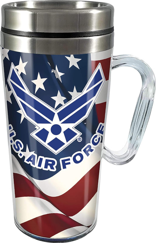 Spoontiques Air Force Insulated Travel Mug, 14 oz, Multicolored