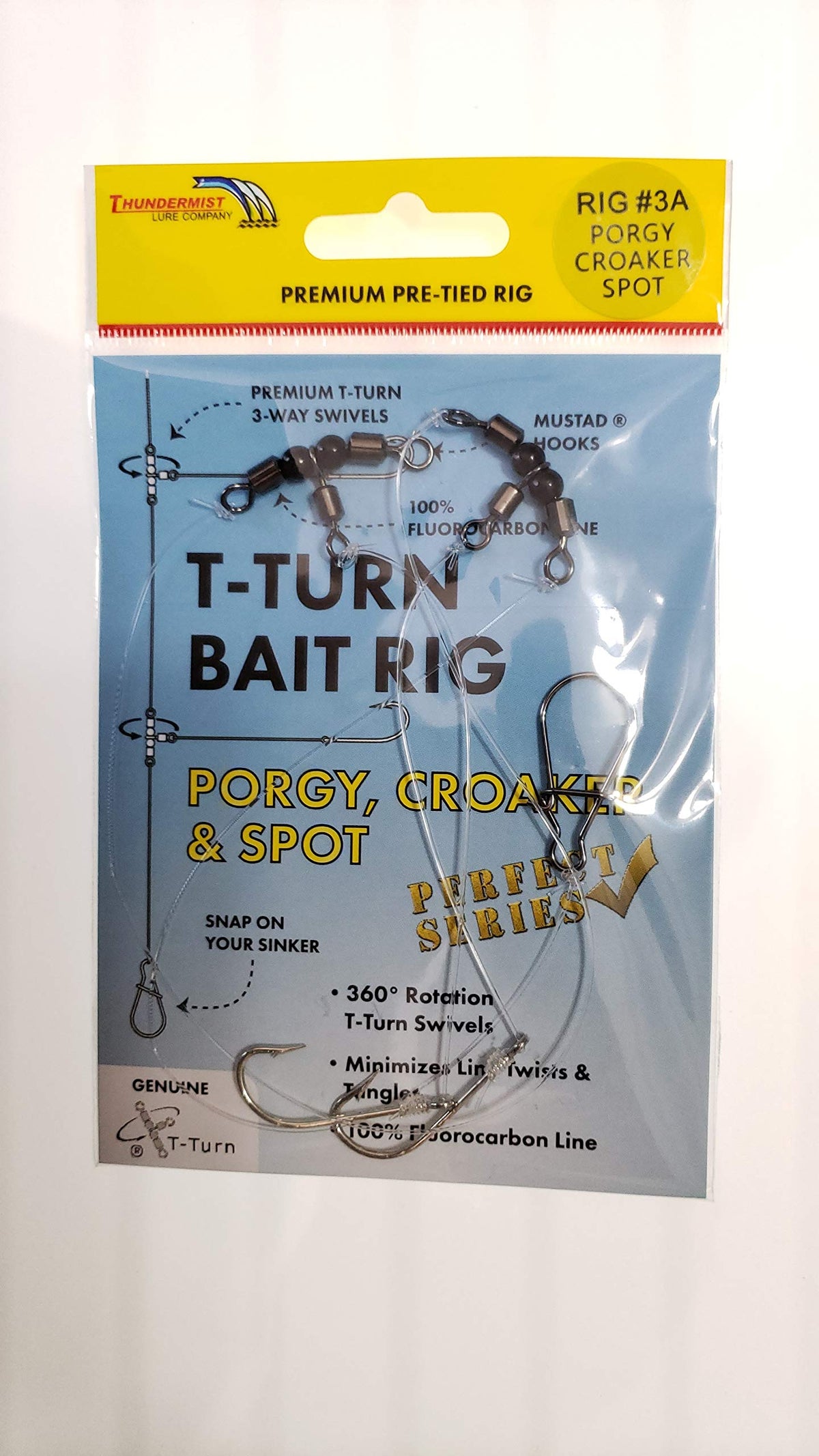 Thundermist Lure Company Fishing Hook, Size 3, Clear