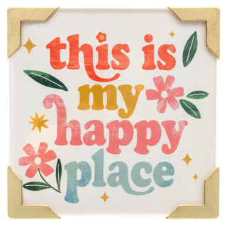Karma Decorative Magnet, 2.5" x 2.5", Happy Place