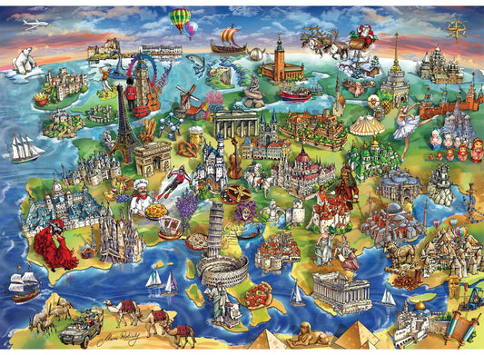 Anatolian Puzzle - European World, 1500 Piece Jigsaw Puzzle, #4557 (ANA4557)