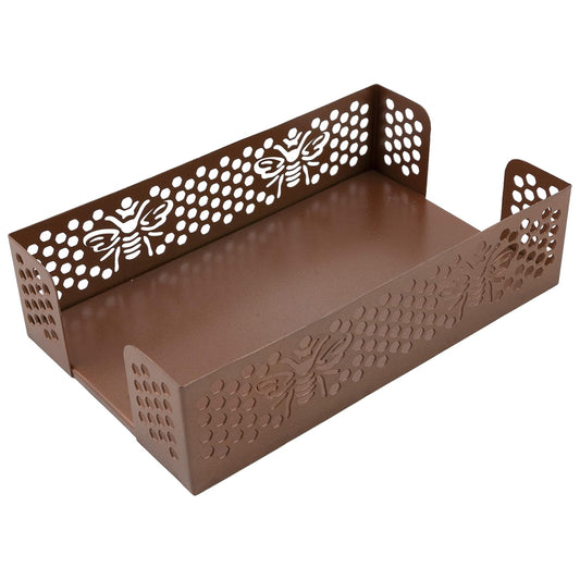 Boston International Metal Napkin Holder Caddy, Guest Towel Size, Copper Bee