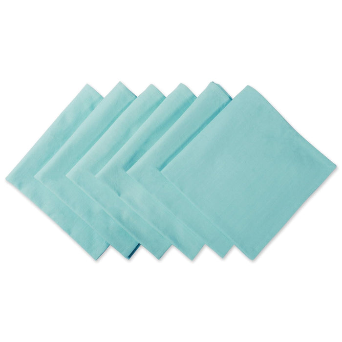 DII Design Solid Napkin Set Collection, 20x20, Aqua, 6 Piece