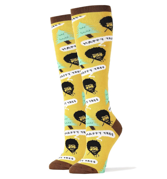 Oooh Yeah Socks! Women's Bob Ross Knee High Socks