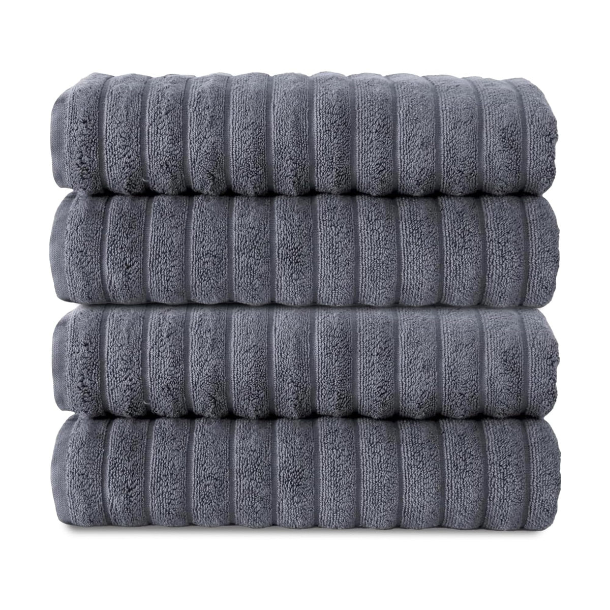 Classic Turkish Towels Towel, 4-Piece Bath Towel Set, Grey