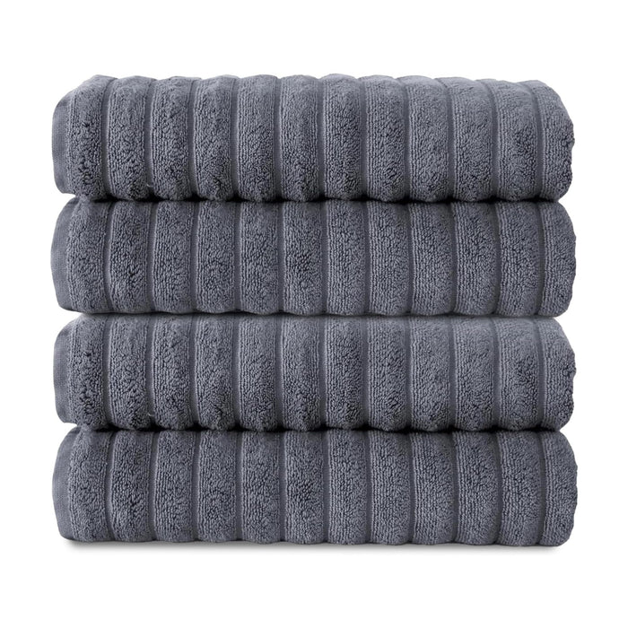 Classic Turkish Towels Towel, 4-Piece Bath Towel Set, Grey