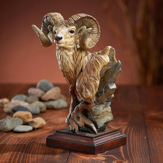 Wild Wings(WI) Level Headed - Ram Sculpture by Greg Peltzer