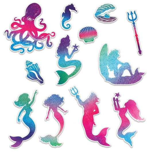 Beistle Mermaid Cutouts (12 Pieces)