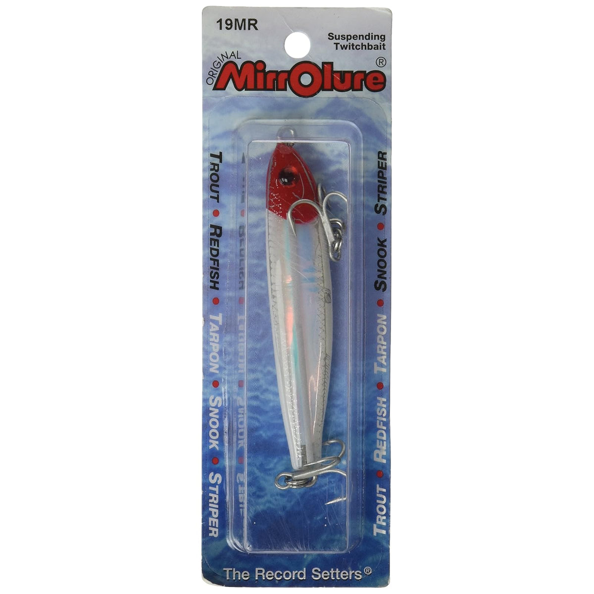 MirrOLure Fishing Hook, 3.25in 3/8oz, Red Hd/White/Silver