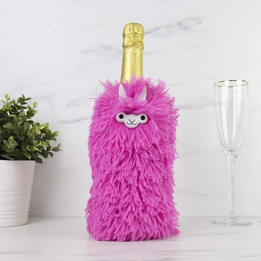 Gift Republic GR452025 Pink Llama Wine Bottle Cover, Medium