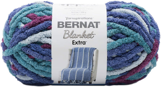 Spinrite Yarns (CA) Bernat Blanket Extra, Speckled Moonrise Yarn, Bleached Aqua