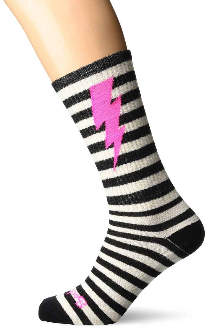 SockGuy Socks, Black/White/Lightning, Socks