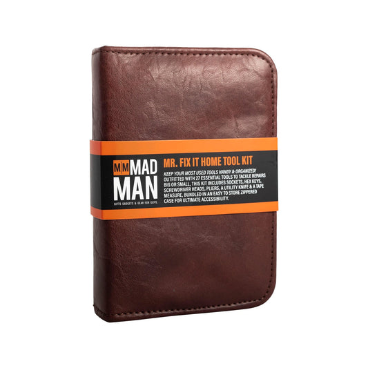 Mad Man Mr. Fix It Home Tool Kit, Brown, Men's Accessories Tool Kit