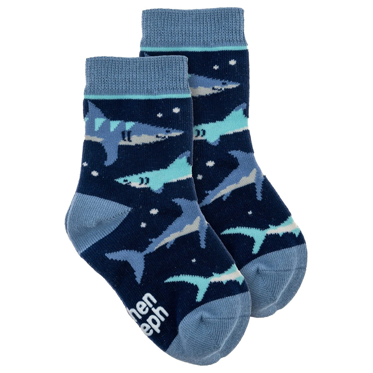 Stephen Joseph Socks, Navy Shark, Crew Socks