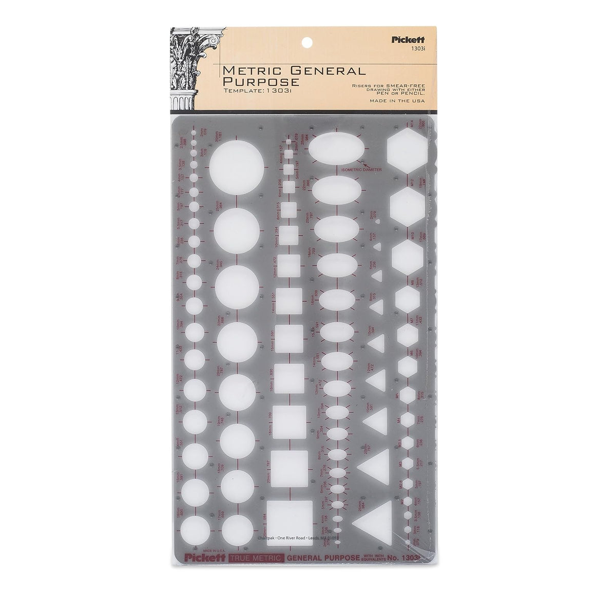Pickett Template Stencil, Multicolor, Metric General Purpose