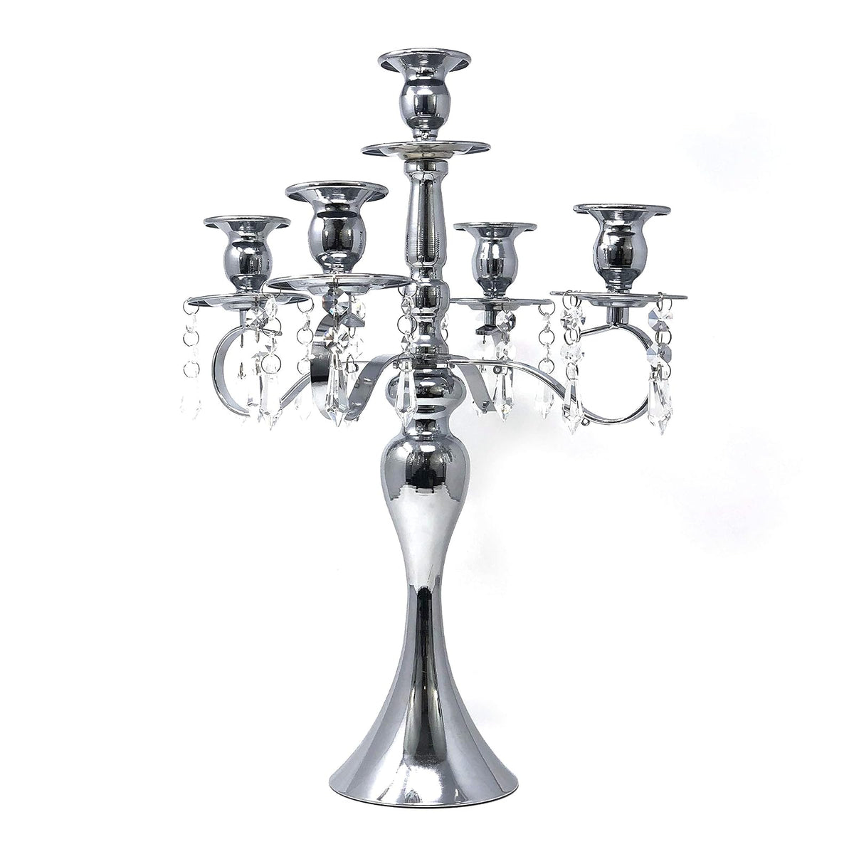 allgala Candle Holder, 18", 18" 5arm Silver
