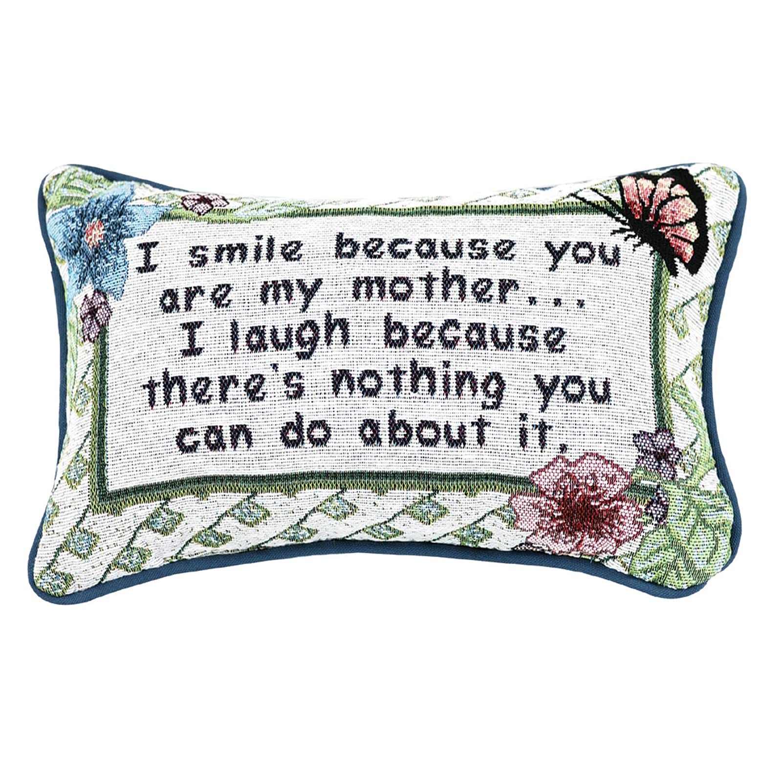 Manual 12.5 x 8.5-Inch Decorative Throw Pillow I Smile I Laugh/Mother