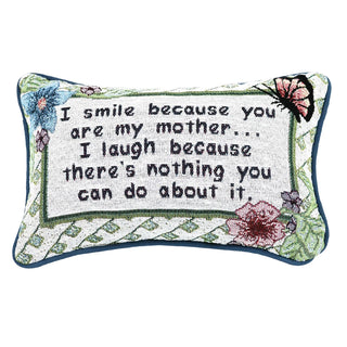 Manual 12.5 x 8.5-Inch Decorative Throw Pillow I Smile I Laugh/Mother