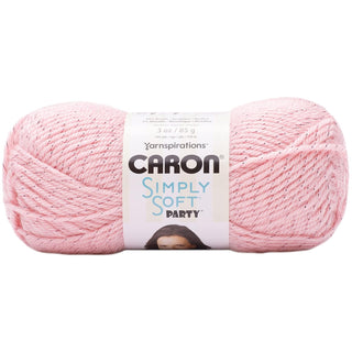 Caron Yarn, 85 g/3 oz, 150 meters/164 yards, Soft Pink Sparkle