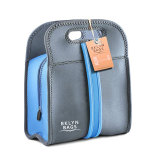 BKLYN BENTO PEACE & LOVE FROM BROOKLYN, N.Y. Meal Holder, Blue/Black, Bento