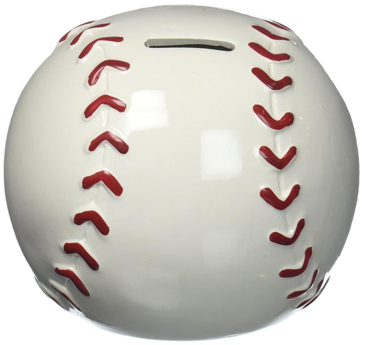 burton + BURTON Baseball Shape Piggy Bank for Saving Money and Sports Room Decor