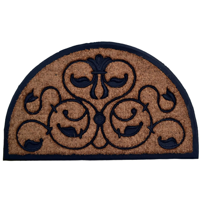 Imports Decor Half-round Rubber Back Coir Doormat, Brigoder, 30-Inch by 48-Inch
