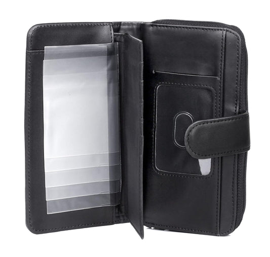 JYS Enterprise Julia Buxton Heiress Checkbook Wallet Black