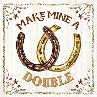 ihr SINCE 1977 Disposable Napkin, 5" x 5", Western Horseshoes