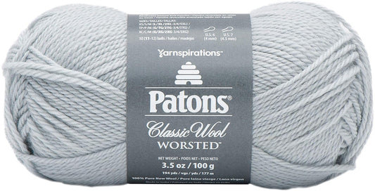 Spinrite Yarns (CA) Patons Classic Wool Yarn, Cool Gray