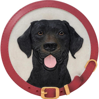 Spoontiques Tile, 9.63" diameter, Black Lab