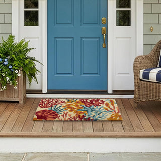 Home Furnishings By Larry Traverso Rug, 18" x 30", Coral Garden