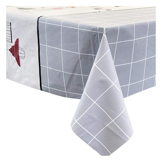 allgala Tablecloth, 120" x 54" (Rectangular), Grey and Lights
