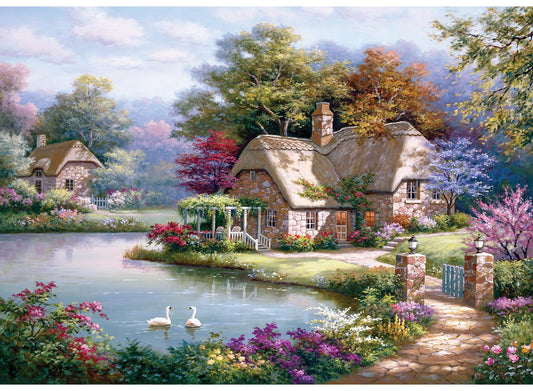 Anatolian Puzzle Perre Group Swan Cottage Jigsaw Puzzle (1500-Piece), Multicolor (PER4529)