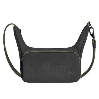 Travelon Handbag, 9.75"W x 6"H (center) x 10"H (wing) x 4.75"D, Black