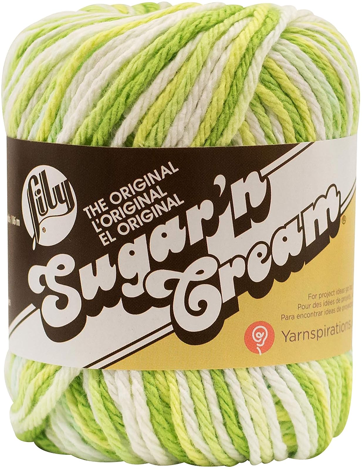 Spinrite Yarns (CA) Lily Sugar 'N Cream Yarn, 2 Ounce, Key Lime Pie, Single Ball