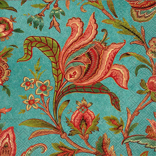 Boston International Floral Cocktail Beverage Paper Napkins, Melissa