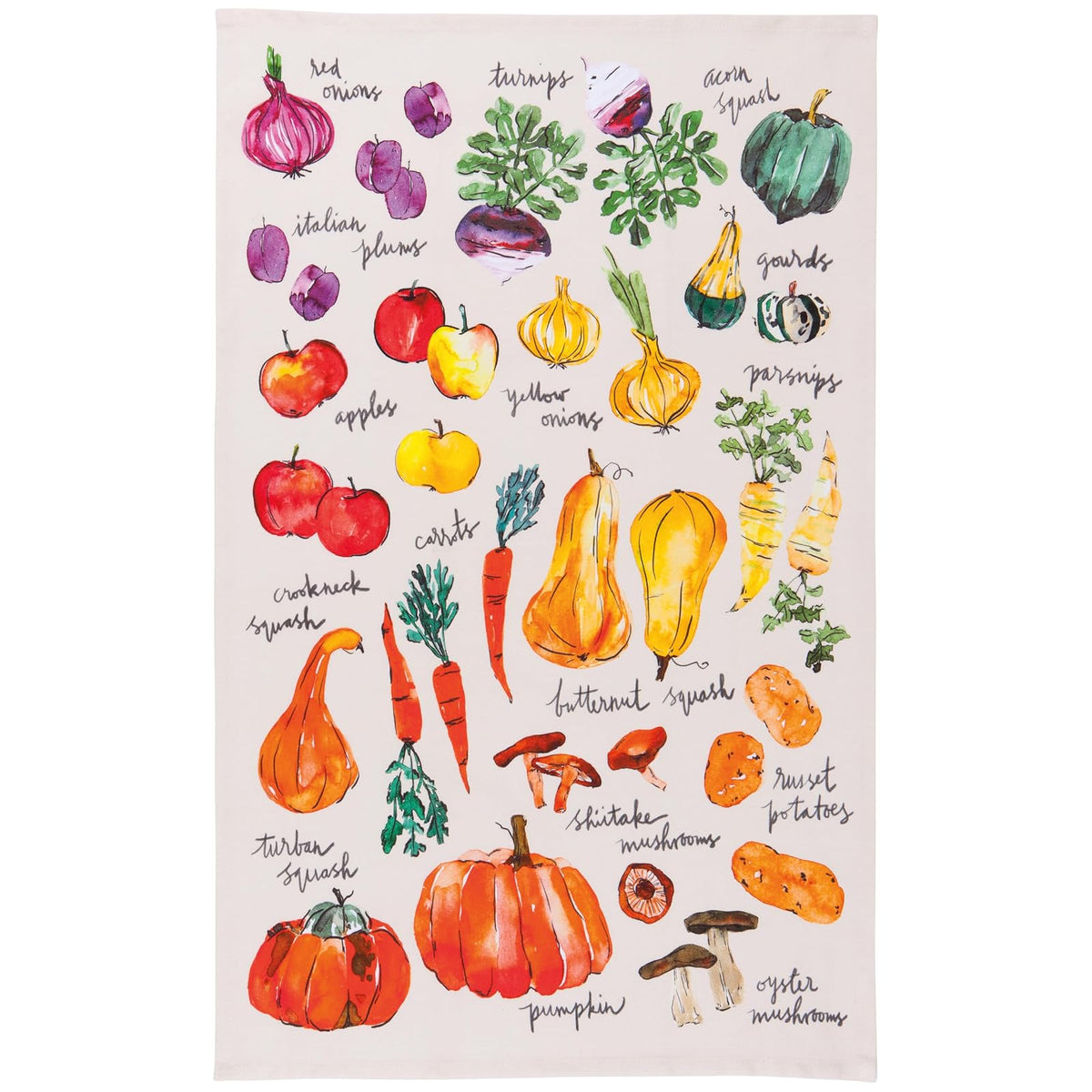 Now Designs Towel, W18 x L28in, Veggie Stand