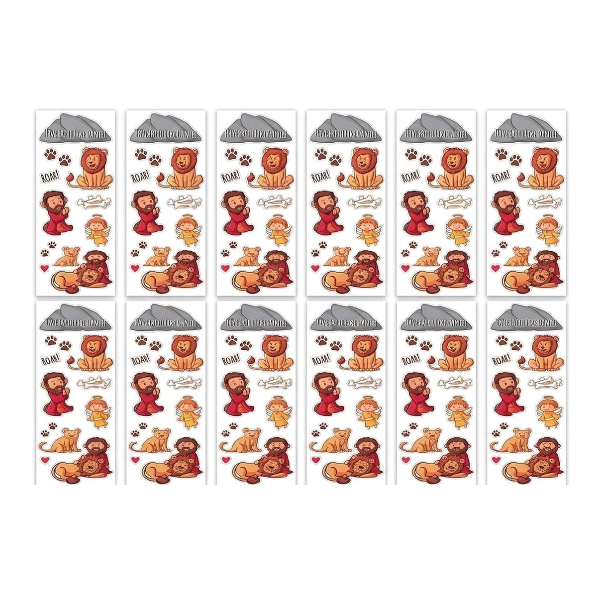 Living Grace Sticker Decal, 12-Sheets, Daniel & Lion