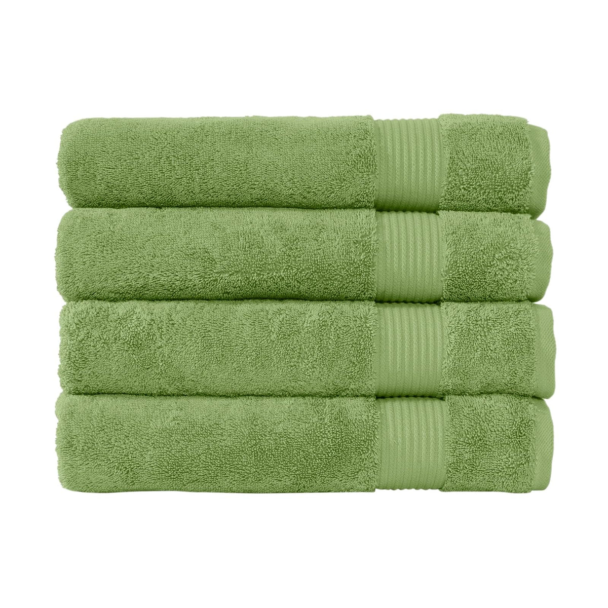 Classic Turkish Towels Towel, Bath Towels - 4 Piece Set, Green