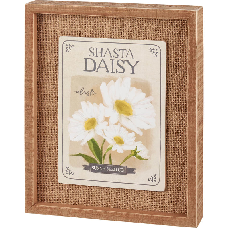 Inset Box Sign - Shasta Daisy