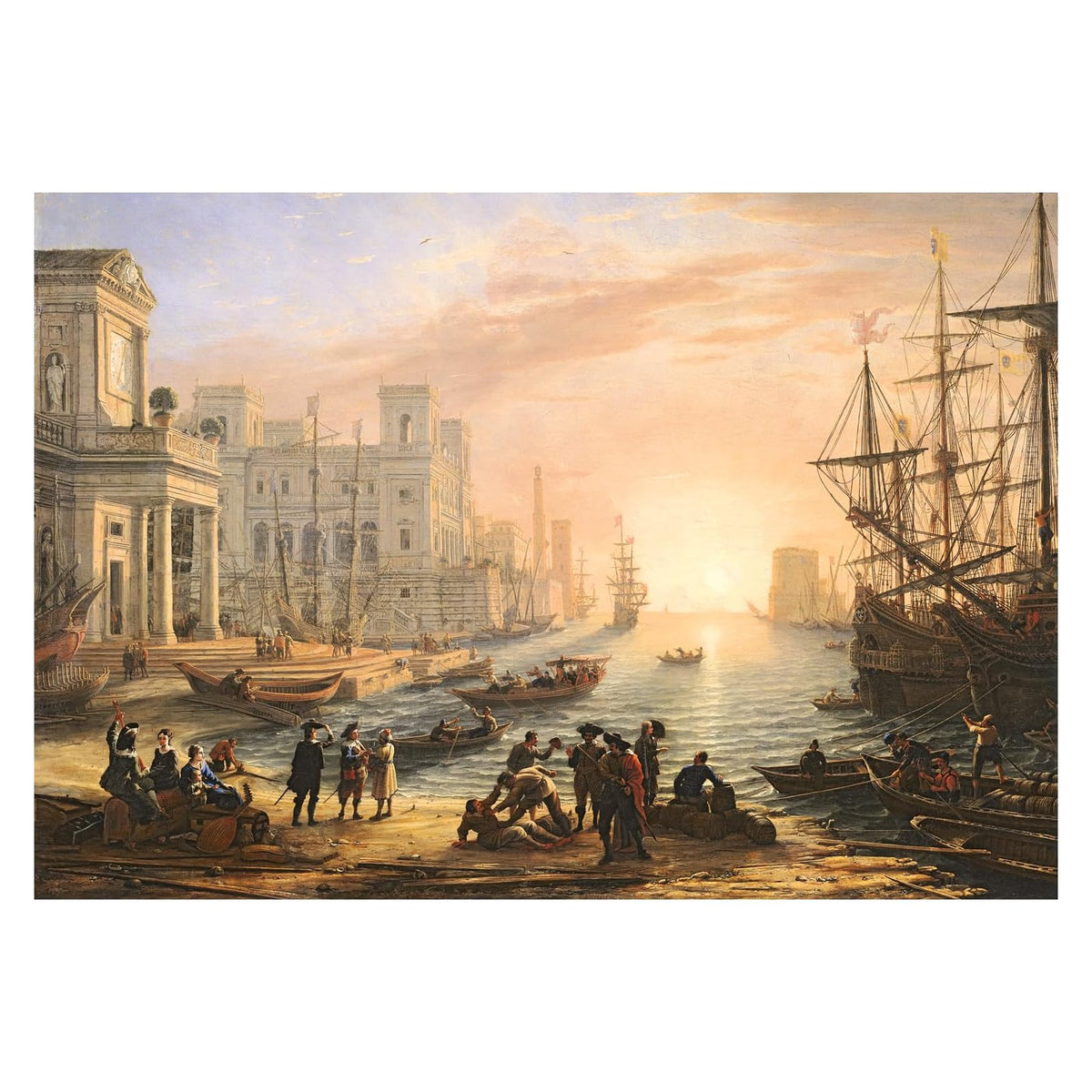 Anatolian Puzzles, 37.75x26, Sea Port at Sunset