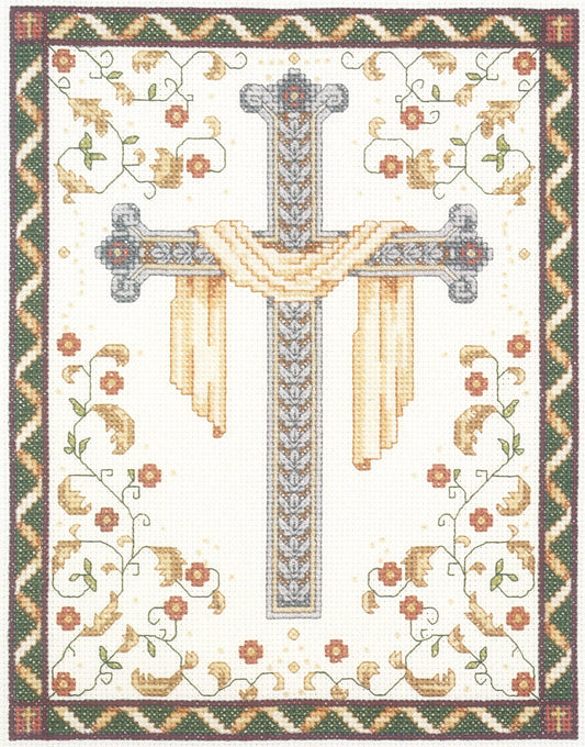 Design Works Crafts Janlynn 10235 His Cross Counted Cross Stitch Kit-8"X10" 14 Count