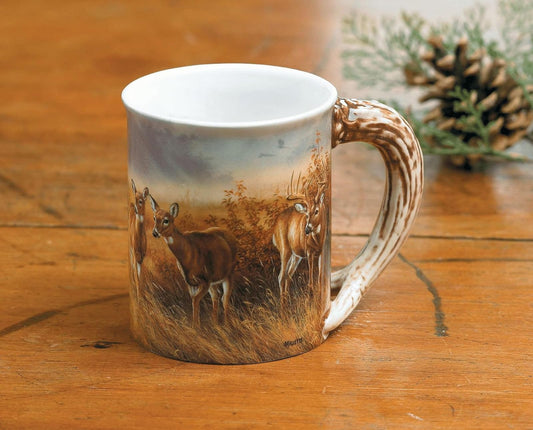 Wild Wings(WI) Deer Sculpted Mug by Rosemary Millette
