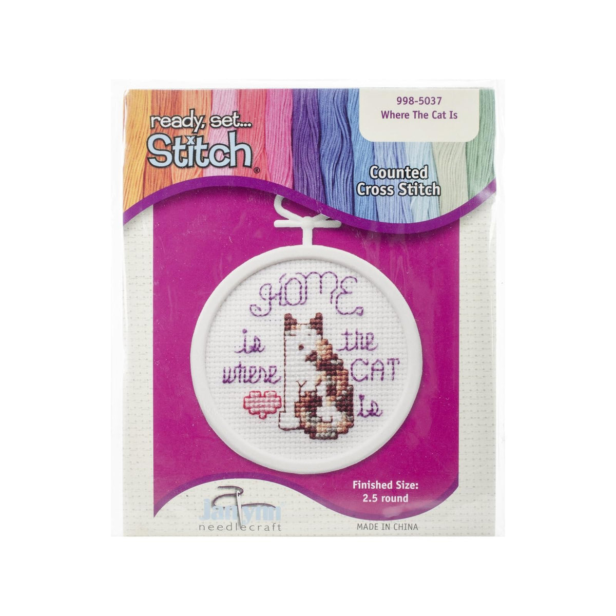 Janlynn Art Craft Kit, 2-1/2-Inch, Black, White, Gray