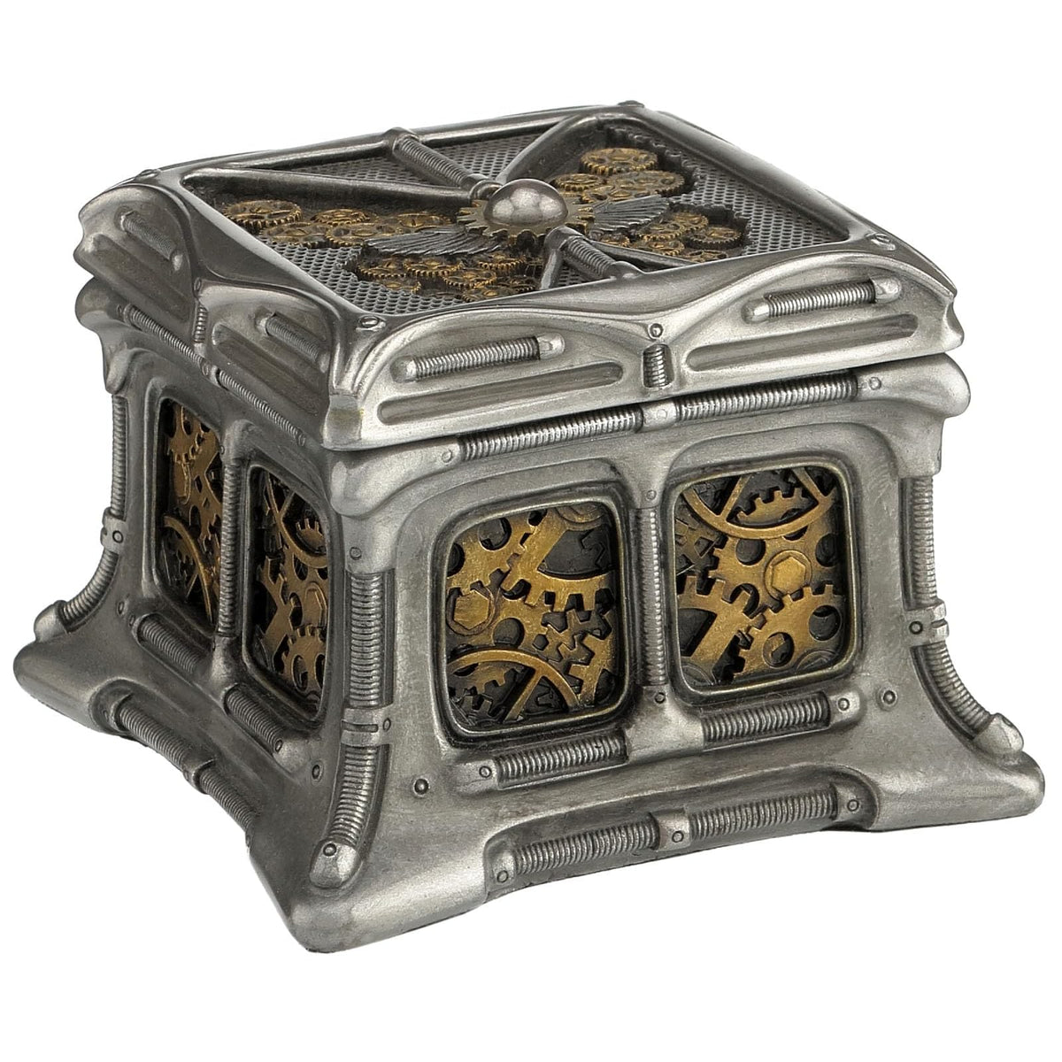 Veronese Design Storage Box, 3 3/4 x 3 3/4 x 2 3/4 inches, Silver