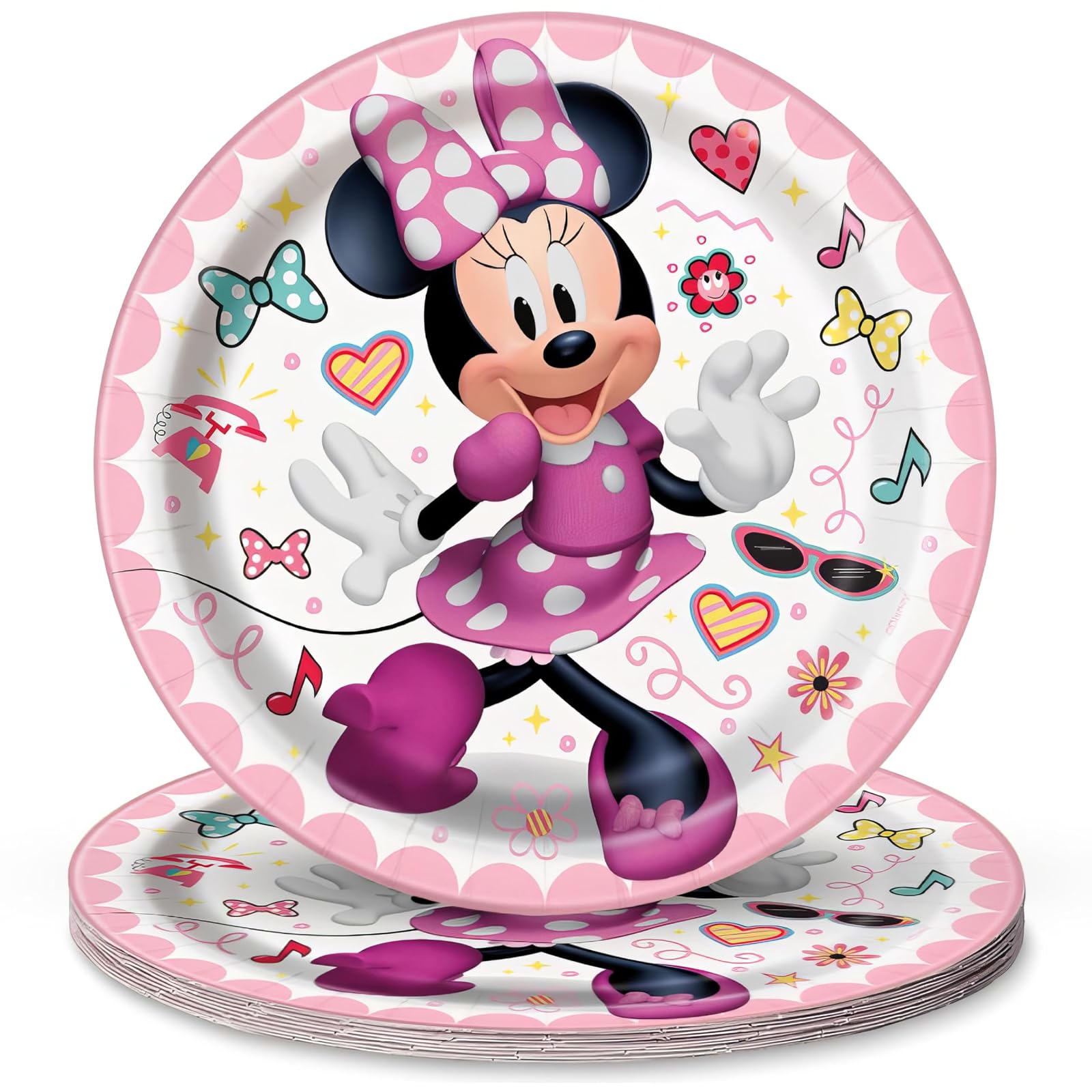 Unique Industries Unique Minnie Mouse Iconic Party Plate, 8 Ct.