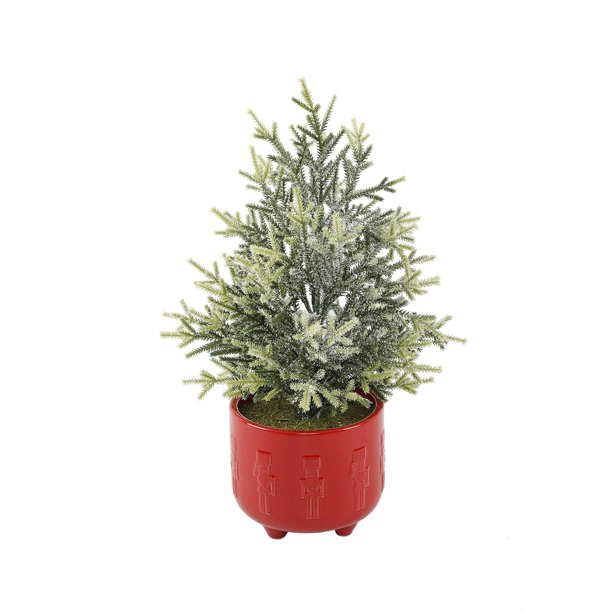Flora Bunda Artificial Tree, 1ft 7in, 18.5"h in 6" Cracker,red