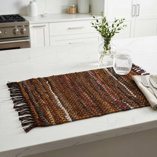 Home Furnishings By Larry Traverso Placemat, 13 inches x 19 inches, Brown
