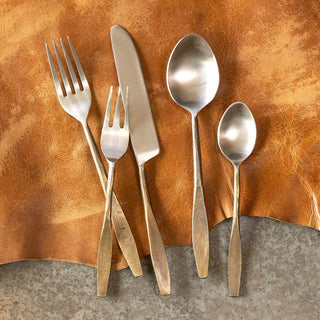 Park Hill Collection EAW06088 Antique Gold Colonial Flatware, Set of 5