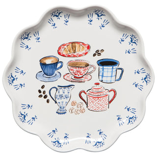 Now Designs Dishware Plate, W7.25 x L7.15 in, Coffee Break