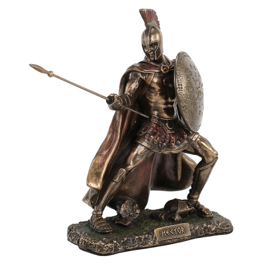 Unicorn Studio Veronese Design Hector Trojan Prince Warrior of Troy Holding Spear and Shield Statue